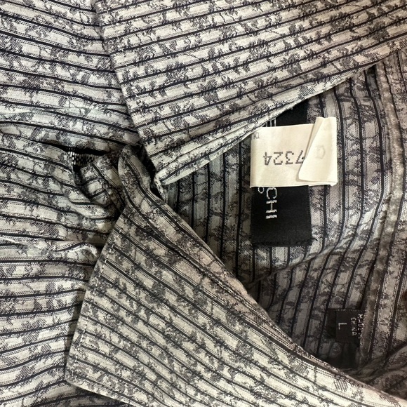 Bugatchi Men Large LS Dress Shirt - Black/Grey - Picture 3 of 8